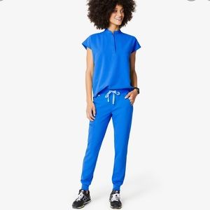 Figs Royal Blue Scrub Set